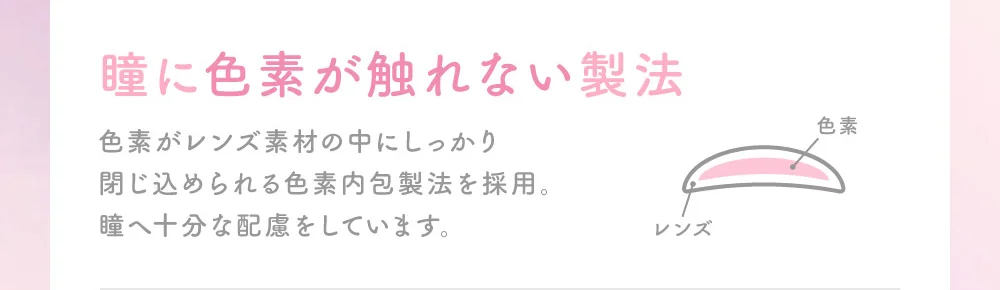 瞳に色素が触れない製法