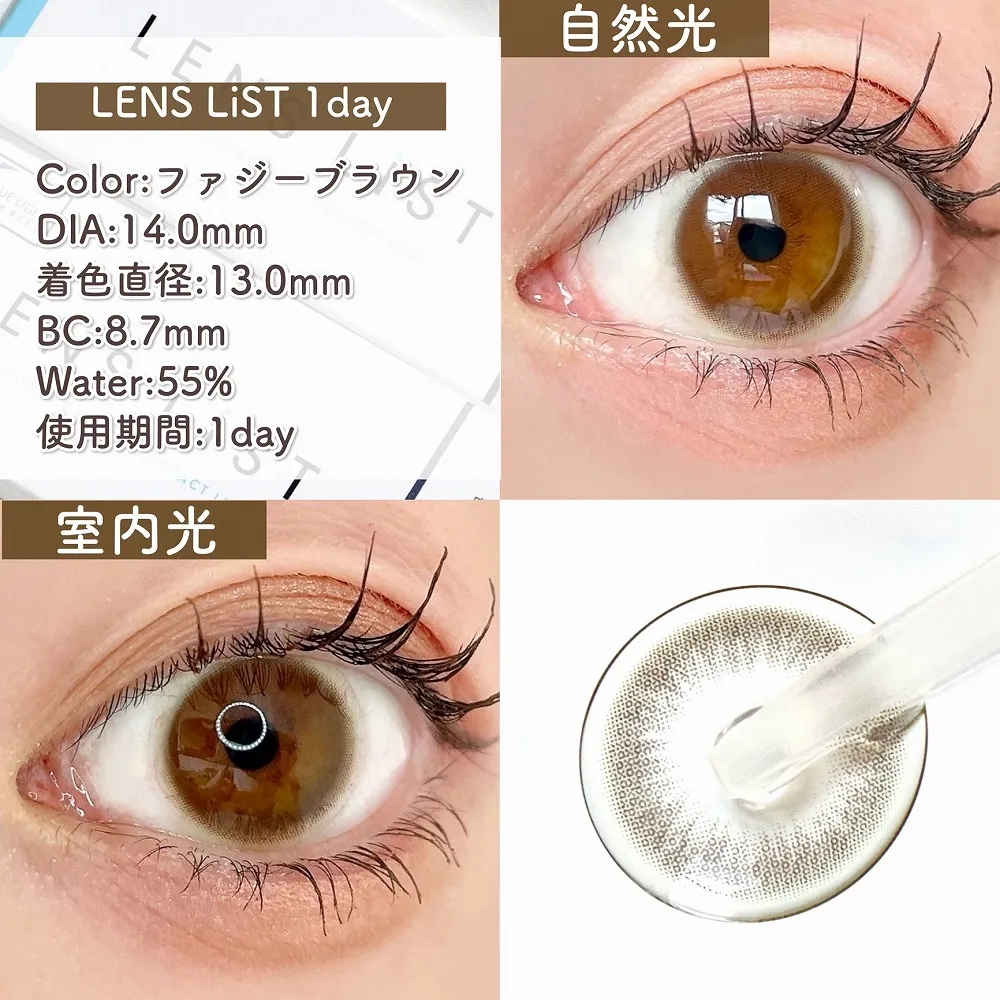 LENS LiST 1day ファジーブラウン